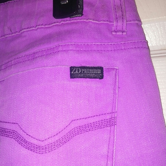 Juniors ZD Premium Bright Purple Jeans - Picture 3 of 4